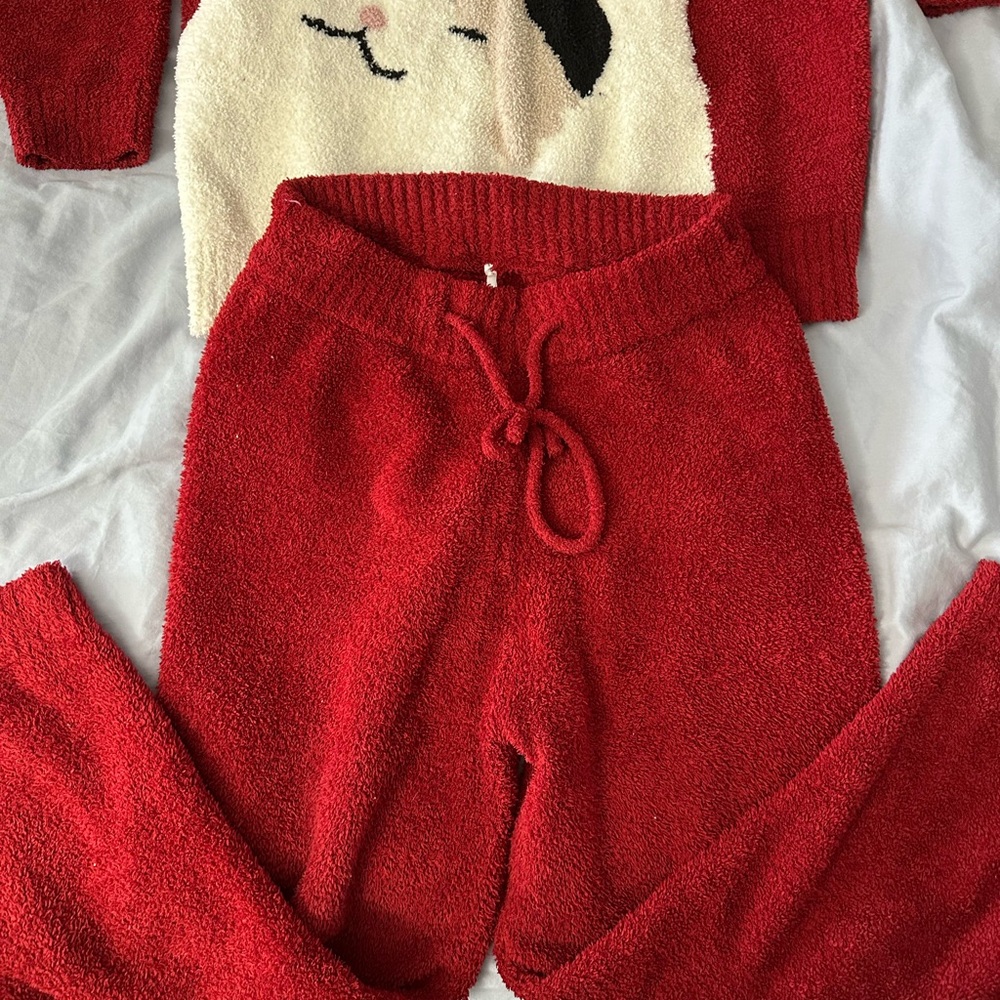 Red Cat Pajama Set - Picture 3 of 3